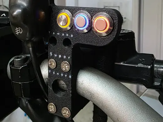suporte de butões auxiliares para mota