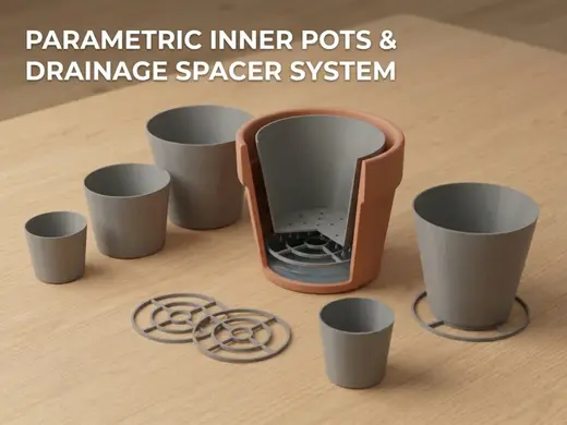 Parametric Flower Planting Pot Generator Customize