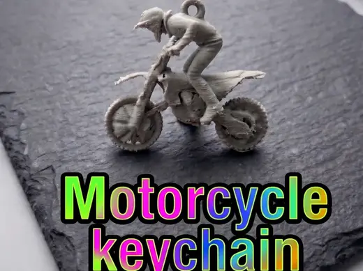 3D Motorcycle Rider Keychain