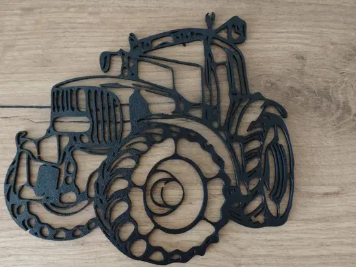 Traktor-Wandbild – Line Art