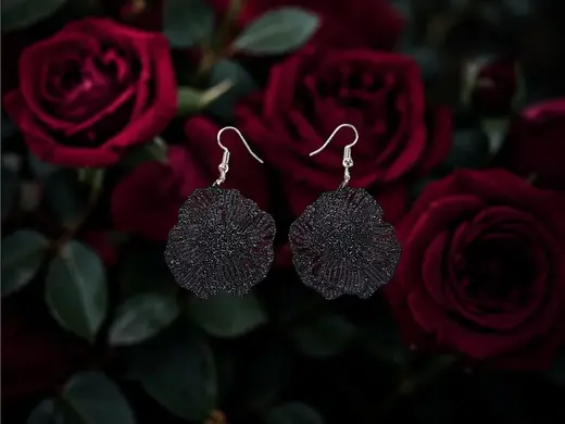 Radiant poppy earrings