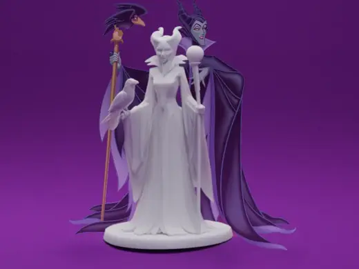 Disney Maleficent with Raven 3D Model