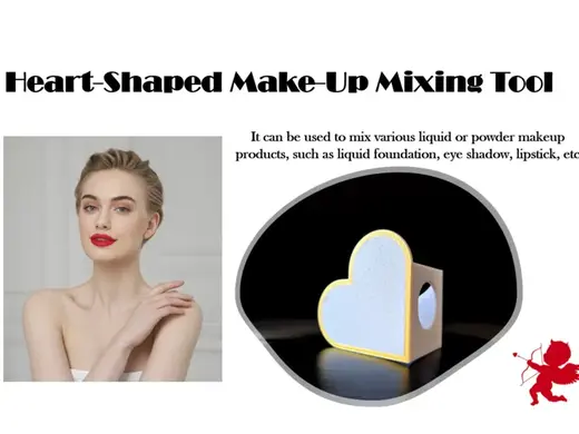 Heart-Shaped Make-Up Mixing Tool