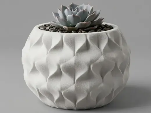 Geometric Wave Decorative Vase