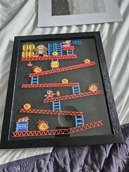 Donkey kong 3d shadow box
