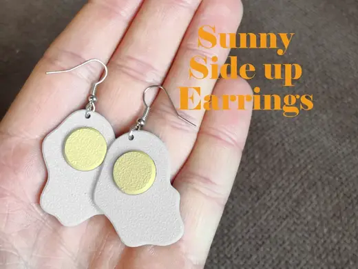 Sunny Side up Fried Egg Earrings (no AMS required)