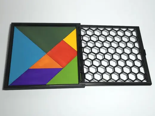 Tangram Puzzle Tiles (With Honeycomb Cover)