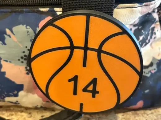 Basketball Charm for Purse or Bag Strap Customize