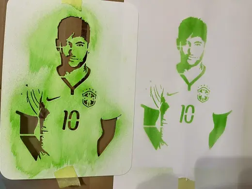 Neymar JR - 3x Stencil