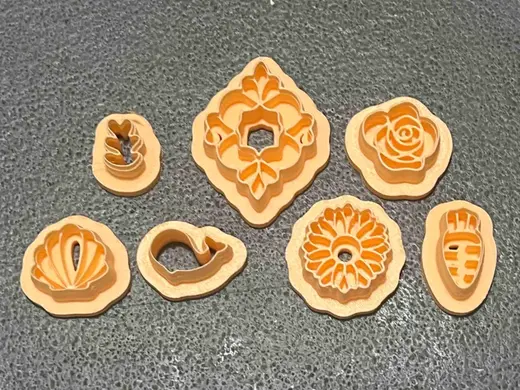 Flower - Carrot and Sea Polymer Clay Cutters