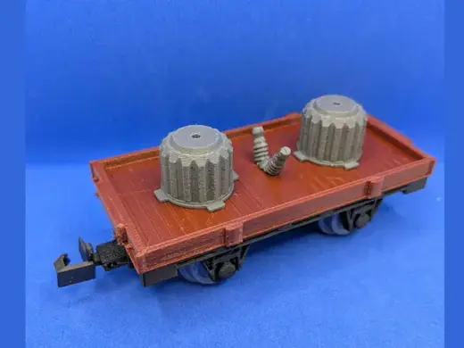 Cyberbrick Train Accessory: Low side wagon coilcar