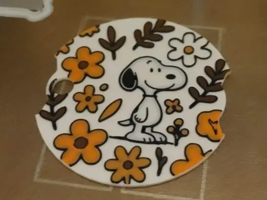 Stanley Tumbler Topper – Snoopy with Fall Flowers