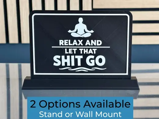 Funny Sign for bathroom | Stand or Wall Mounted