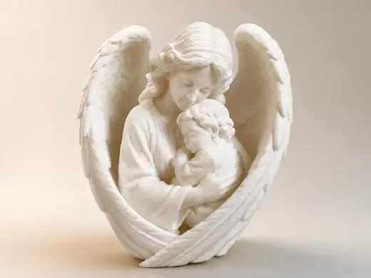 Guardian Angel Embracing Child