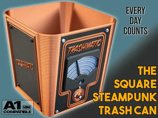 The Steampunk Trash Can (Square)