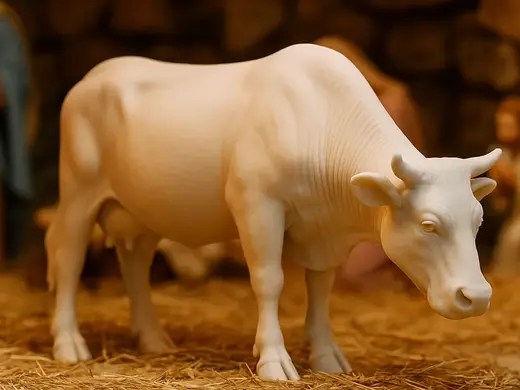 Mucca realistica per Presepe Natale