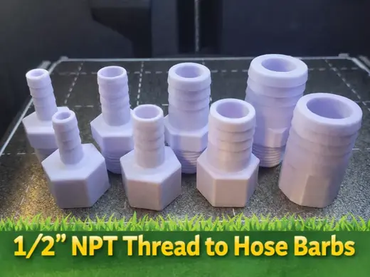 1/2" NPT Pipe Thread to Garden Hose Barb Adapters