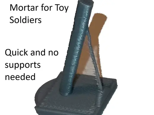 Mortar for Toy Soldiers + War Minis No Supports