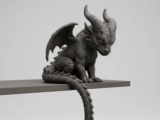 Cute Chibi Gargoyle Dragon / Shelf Sitter Dragon