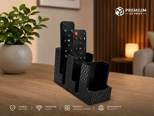 Premium Remote Control Organizer | 3-Slot Holder