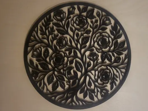 Floral Tree Circle Wall Decor Round Botanical Art