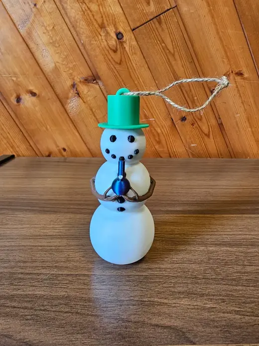 Stoned Snowman Christmas Ornament