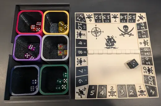 Liar's Dice (Perudo) Board Game w/ Bidding Board