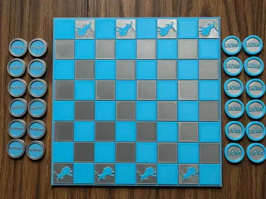 Detroit Lions Checkerboard