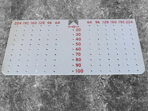 Template for furniture handles up to 224 mm