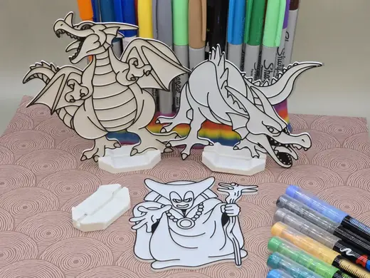 Dragon Monster Wizard Coloring Quest Craft DIY