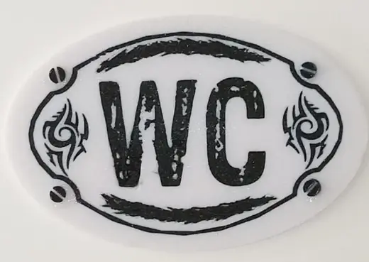 Türschild WC