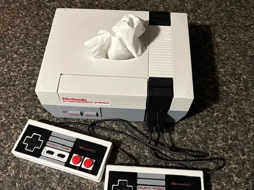 NES Kleenex Tissue Cover w/ Clicky Controllers