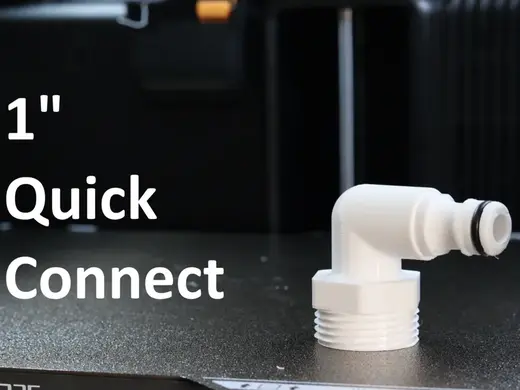 1Zoll auf Gardena kompatibler Quick Connector 90°