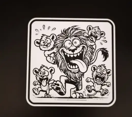 Lion family coaster