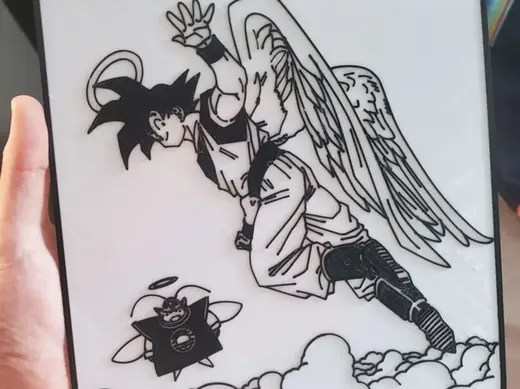 Goku Manga Panel - Hanging frame