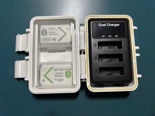 Rugged box for chinese charger for Sony X3000