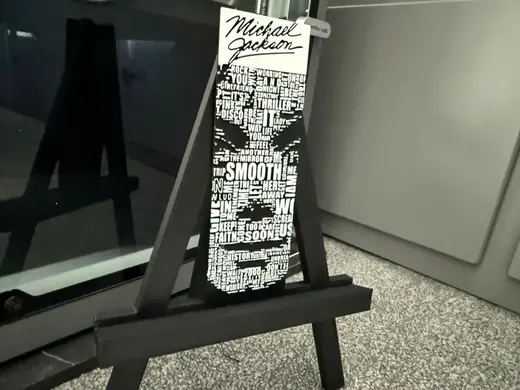 Michael Jackson Typography Silhouette Bookmark