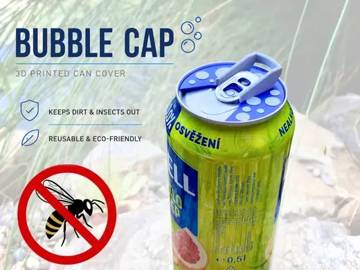 Bubble Cap – Easy Snap-On Soda Can Cover / Lid