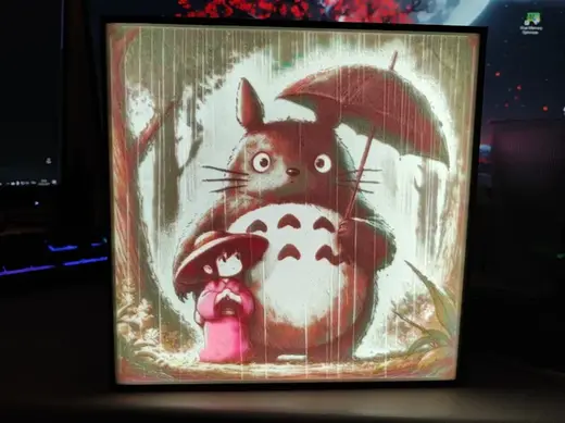 Lightbox Lithophanie couleur Totoro