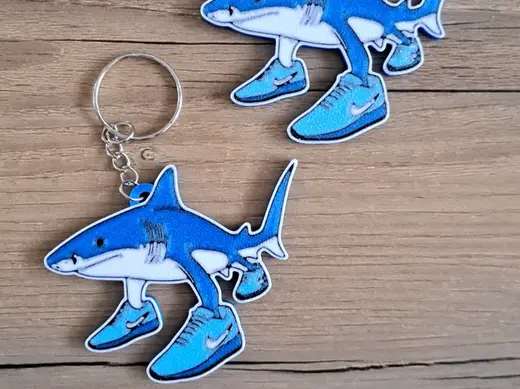 Tralalero Tralala Italian brainrot meme keychain