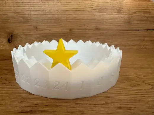 Adventsschale, Adventskranz mit Stern
