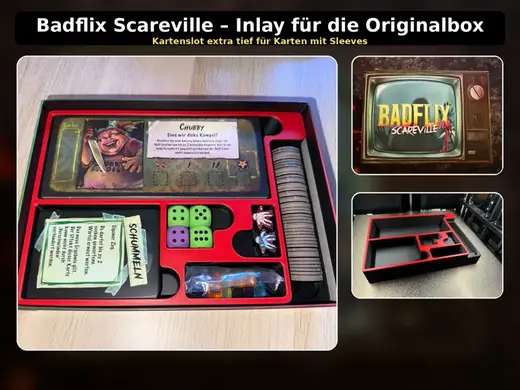 Badflix Scareville Inlay für die Originalbox