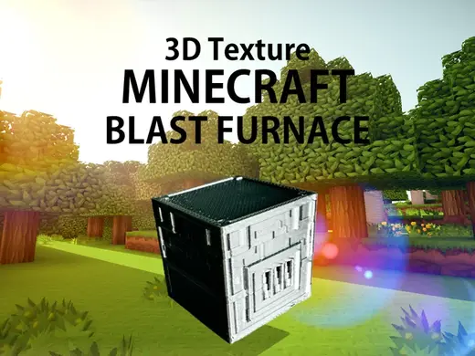 3D Texture Minecraft Blast Furnace