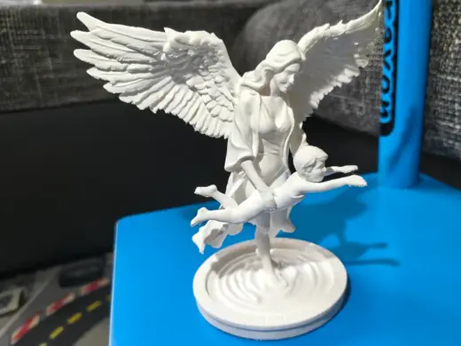 Anioł Stróż uczący chłopca pływać-V2(15cm)