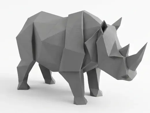 Origami rhinoceros