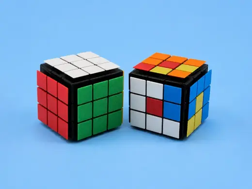 Retro Toy - Rubik's Cube - 6-Sided Fidget Clicker