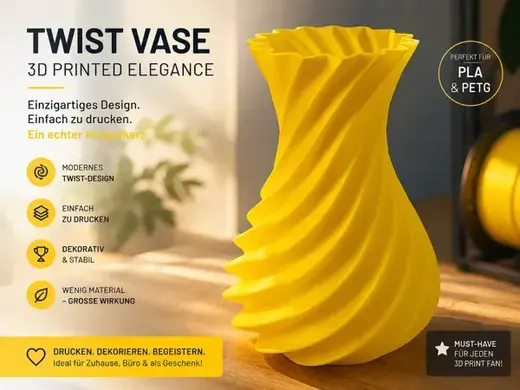 Wunderschöne Spiralvase