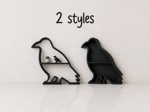 Raven Shelf | Gothic Halloween Display Shelf