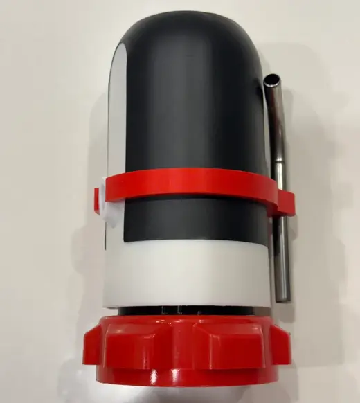 Aqua-tainer faucet adapter with tube holder