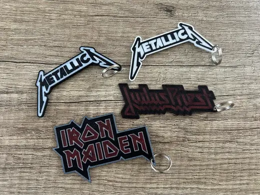 Keychain Metal Judas Priest Iron Maiden Metallica